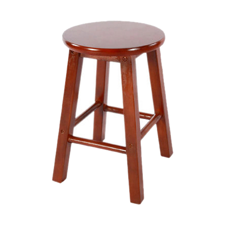 Modern Armless Backless Counter Stool Wood Cashier Bar Stool with Wooden Seat