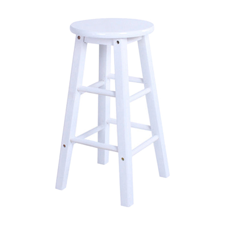 Modern Armless Backless Counter Stool Wood Cashier Bar Stool with Wooden Seat