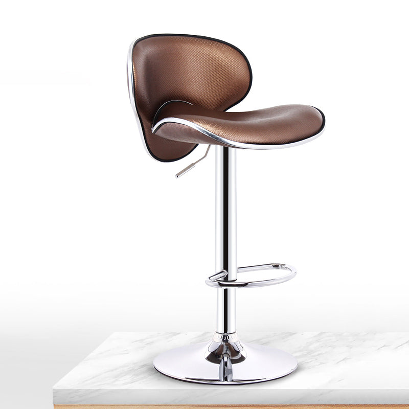 Taburete giratorio elevable moderno para el hogar, taburete de Bar de acero con Pedal y cojín