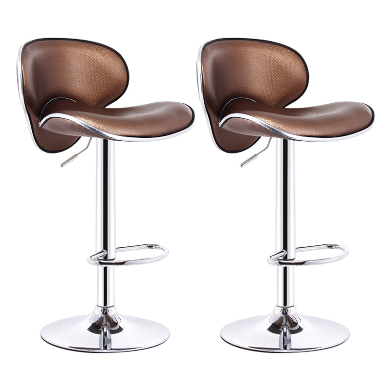 Taburete giratorio elevable moderno para el hogar, taburete de Bar de acero con Pedal y cojín