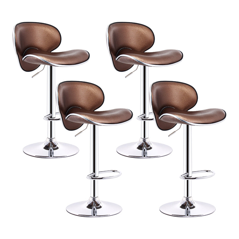 Taburete giratorio elevable moderno para el hogar, taburete de Bar de acero con Pedal y cojín
