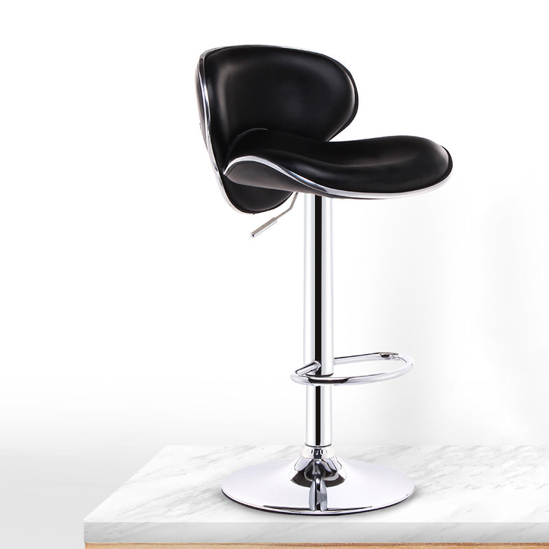 Taburete giratorio elevable moderno para el hogar, taburete de Bar de acero con Pedal y cojín