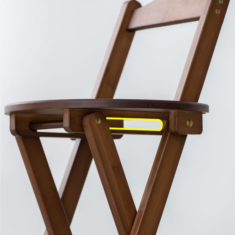 Modern Armless Foldable Counter Stool Wood Household Bar Stool with Pedal
