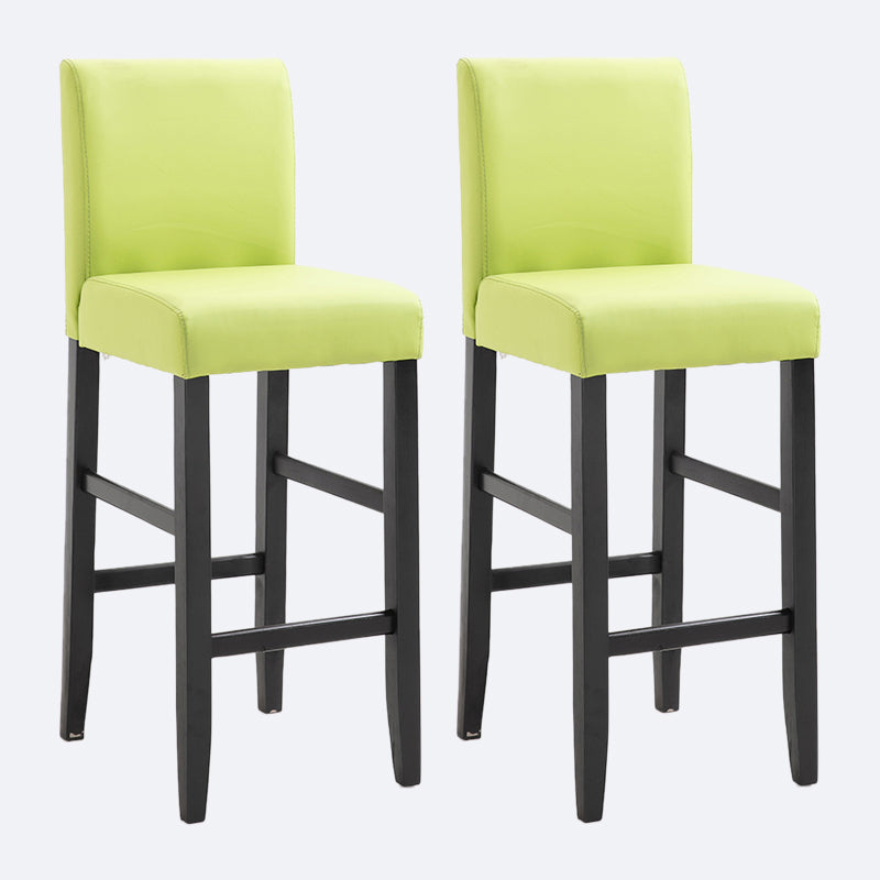 Contemporary Leather Solid Wood Barstool Bristol Bar Stool with Low Back