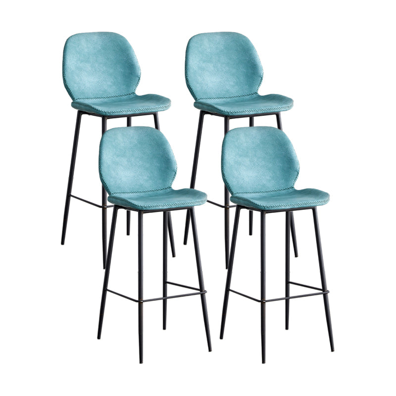 Taburete de barra de hierro de estilo moderno con taburete de bar de espalda baja del reposapiés