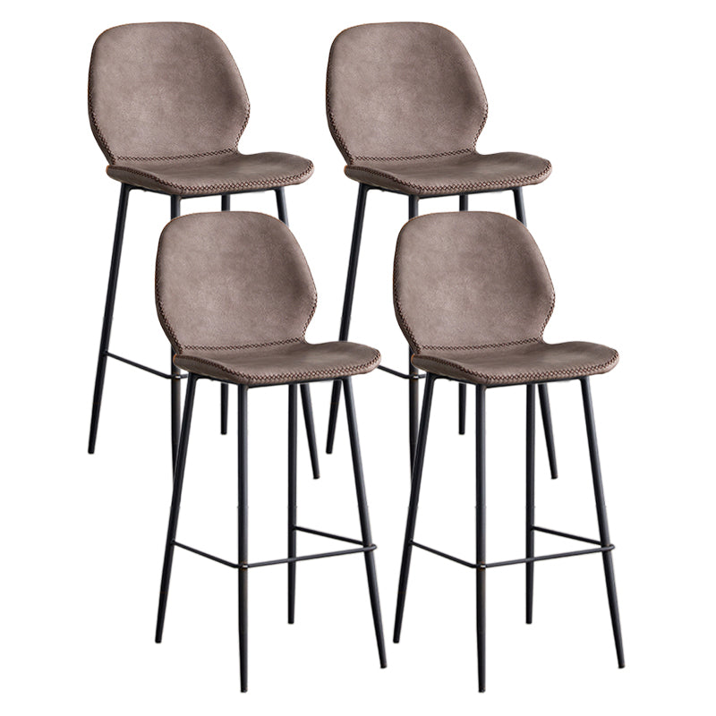 Taburete de barra de hierro de estilo moderno con taburete de bar de espalda baja del reposapiés
