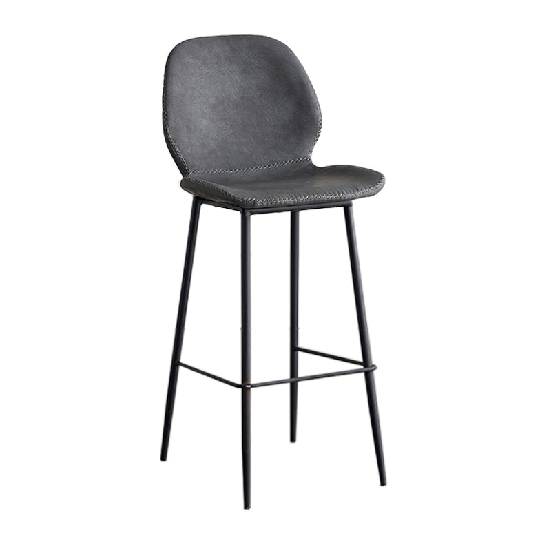 Taburete de barra de hierro de estilo moderno con taburete de bar de espalda baja del reposapiés