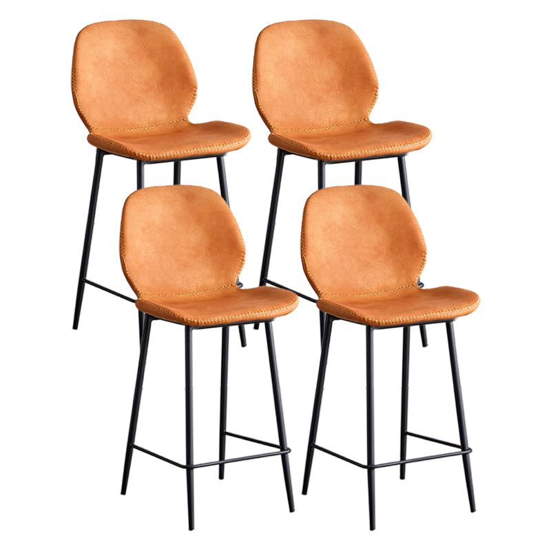 Taburete de barra de hierro de estilo moderno con taburete de bar de espalda baja del reposapiés
