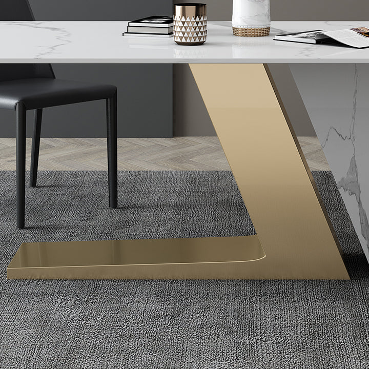 Contemporary 1/2/3/4/5/6/7 Pieces Dining Set Sintered Stone Dining Table Set