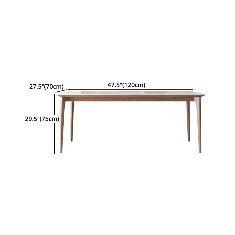 Modern 1/4/5/6/7 Pieces Dining Set Sintered Stone Dining Table Set with Wood Legs for Home