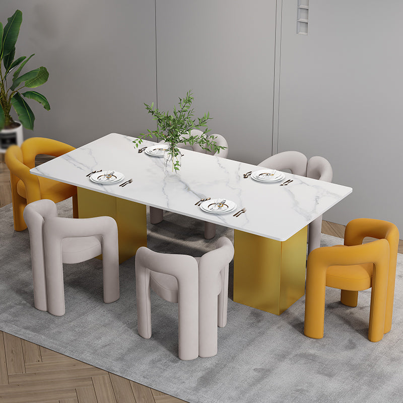 Glam 1/2/5/7 Pieces Dinette Set Sintered Stone Dining Table Sets