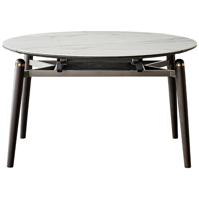 Modern 1/4/5 Pieces Dining Sintered Stone Dining Table Set with Metal Legs for Home