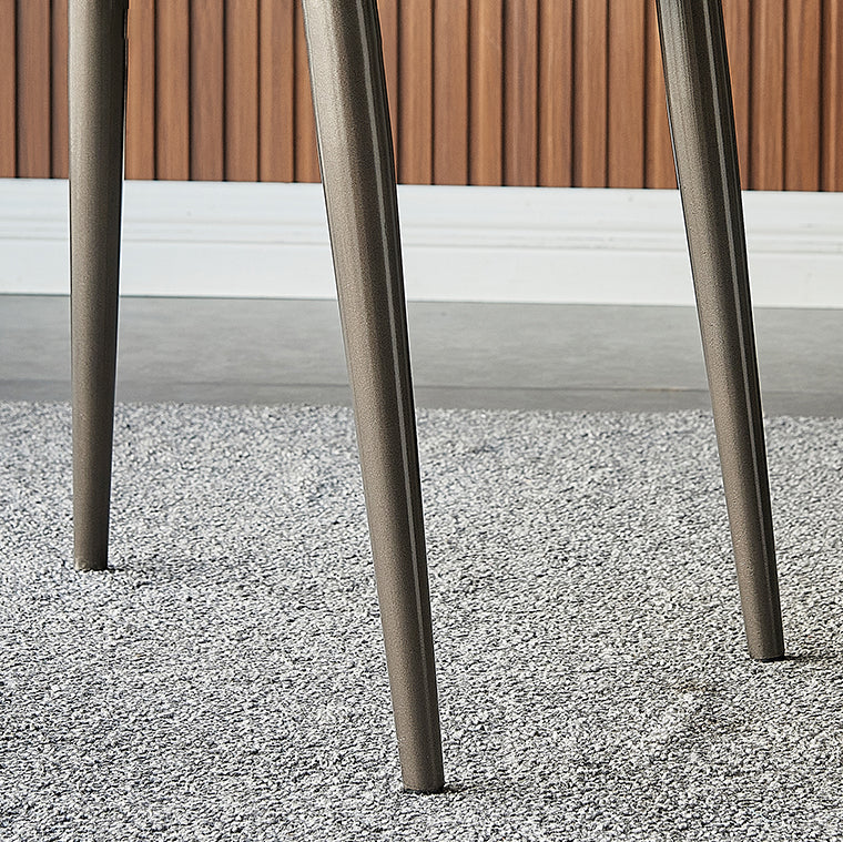 Modern 1/4/5 Pieces Dining Sintered Stone Dining Table Set with Metal Legs for Home