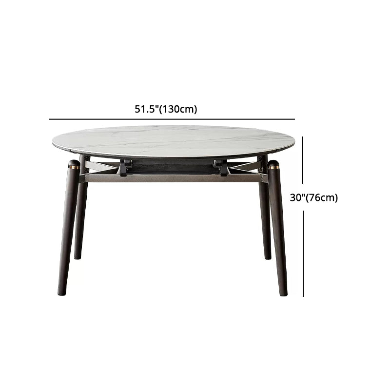 Modern 1/4/5 Pieces Dining Sintered Stone Dining Table Set with Metal Legs for Home