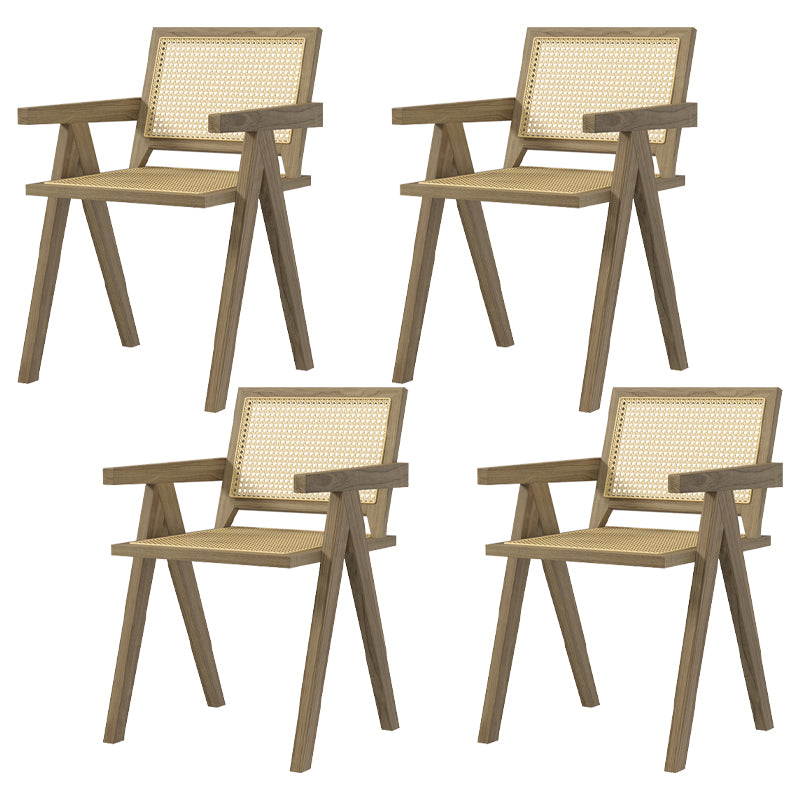 Modern 1/3/4/7 Solid Wood Dining Table Set with Wooden Chairs Dinette Set for Kitchen