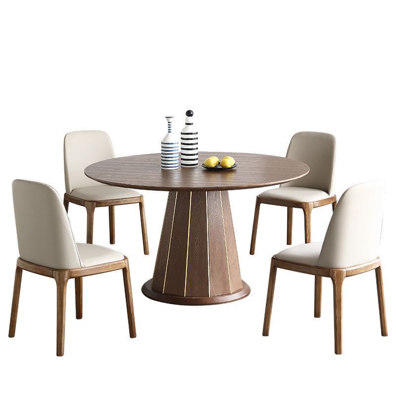 Modern 1/4/5/7 Pieces Dining Set Sintered Stone Dining Table Set with Wooden Legs for Home