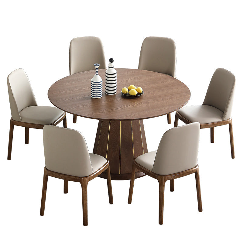 Modern 1/4/5/7 Pieces Dining Set Sintered Stone Dining Table Set with Wooden Legs for Home