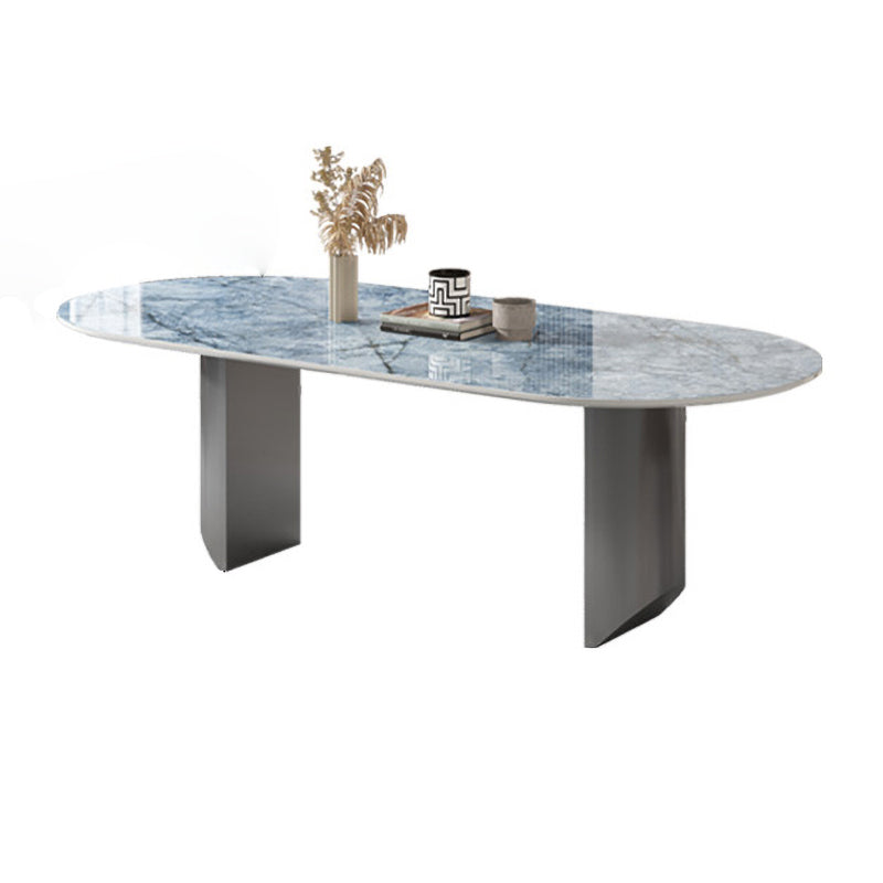 Contemporary 1/3/4/5/7 Pieces Dining Set Oval Shape Dining Room Table Set