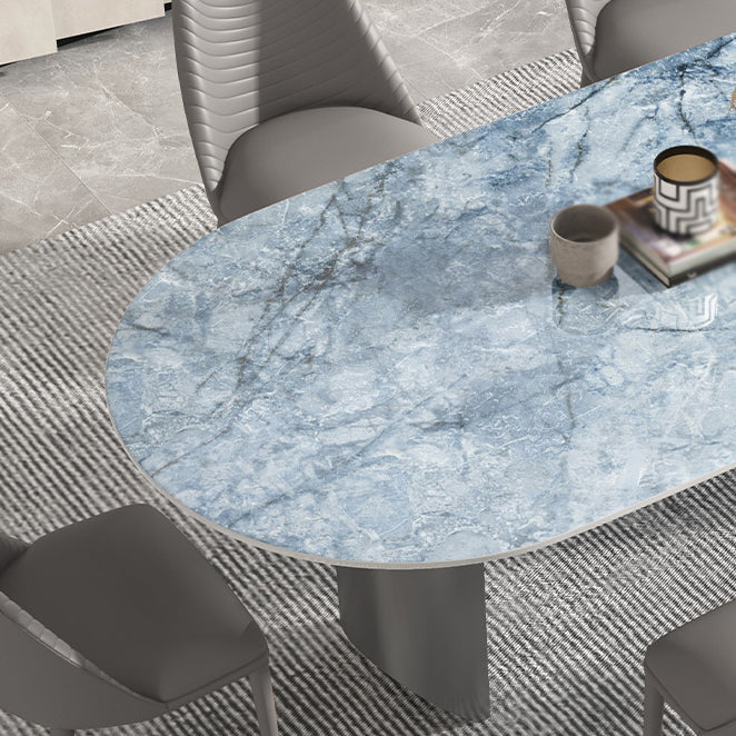 Contemporary 1/3/4/5/7 Pieces Dining Set Oval Shape Dining Room Table Set