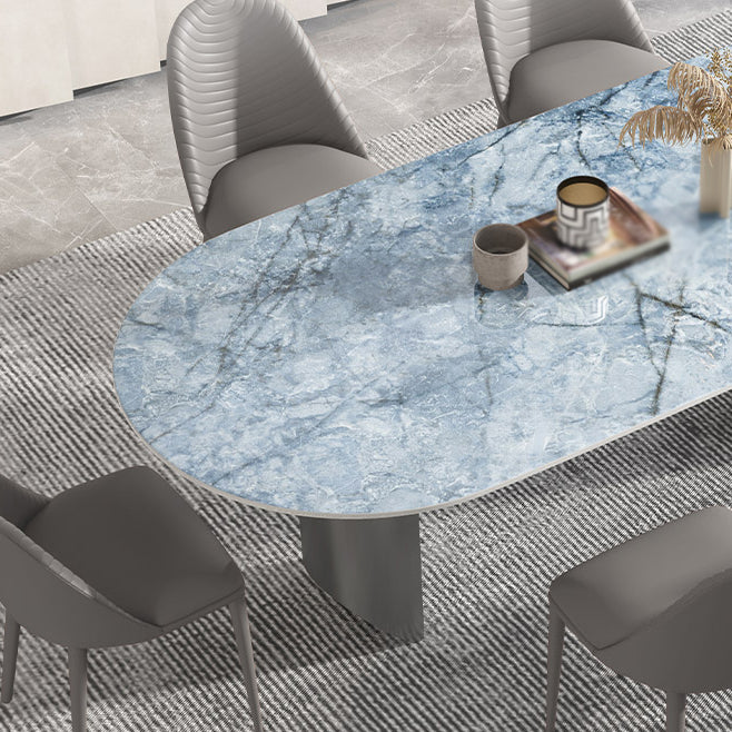 Contemporary 1/3/4/5/7 Pieces Dining Set Oval Shape Dining Room Table Set