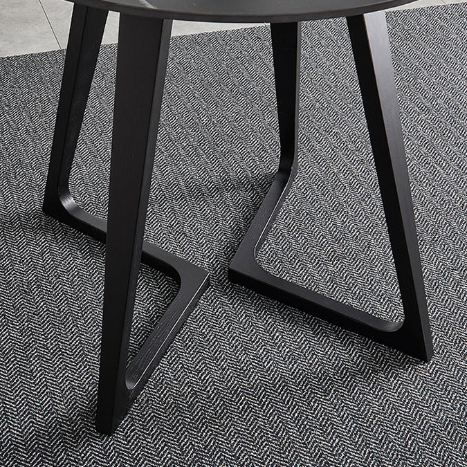 Mesa de piedra con pedestal doble, mesa de comedor de estilo industrial para interiores