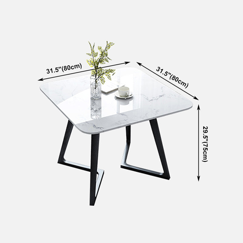 Mesa de piedra con pedestal doble, mesa de comedor de estilo industrial para interiores