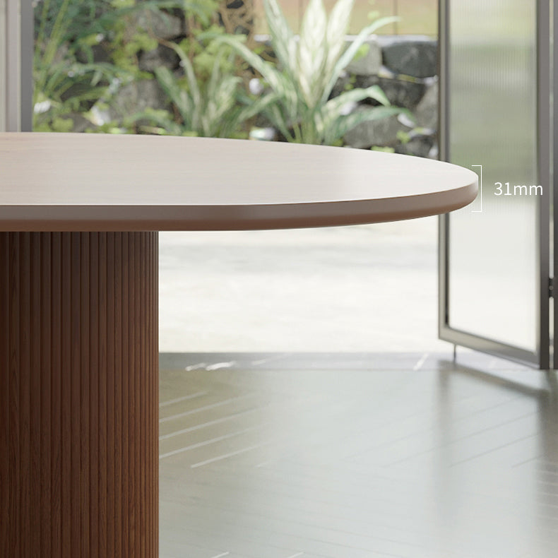 Moderne stijl eettafel massief houten eettafel met 3 poten voor keuken