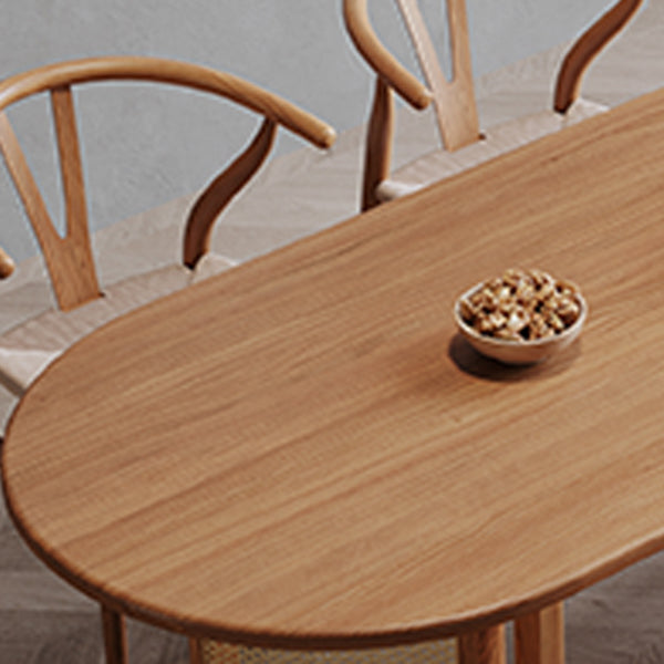 Mesa de comedor de madera maciza de pino, mesa de comedor de estilo sencillo para interior