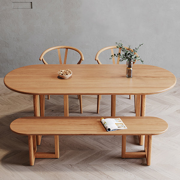 Mesa de comedor de madera maciza de pino, mesa de comedor de estilo sencillo para interior