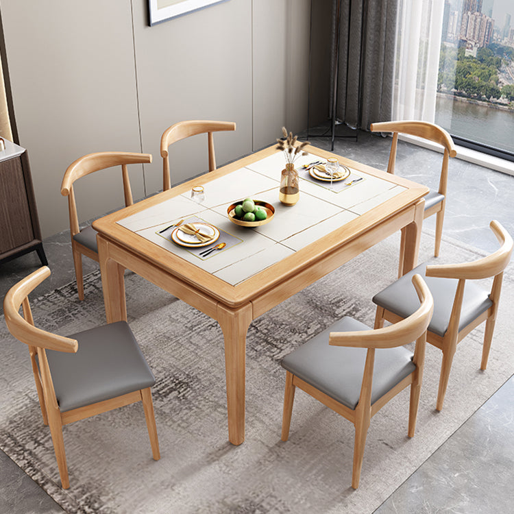 Rectangle 4-foot Dining Room Collection Midcentury Style Dining Table for Home