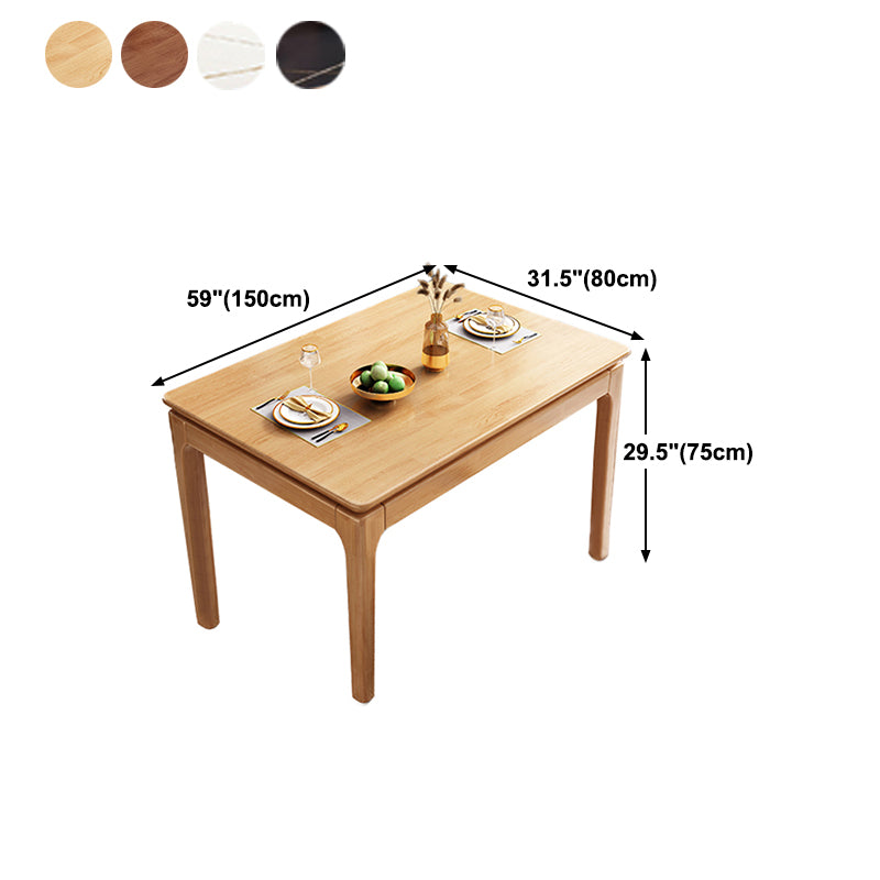 Rectangle 4-foot Dining Room Collection Midcentury Style Dining Table for Home