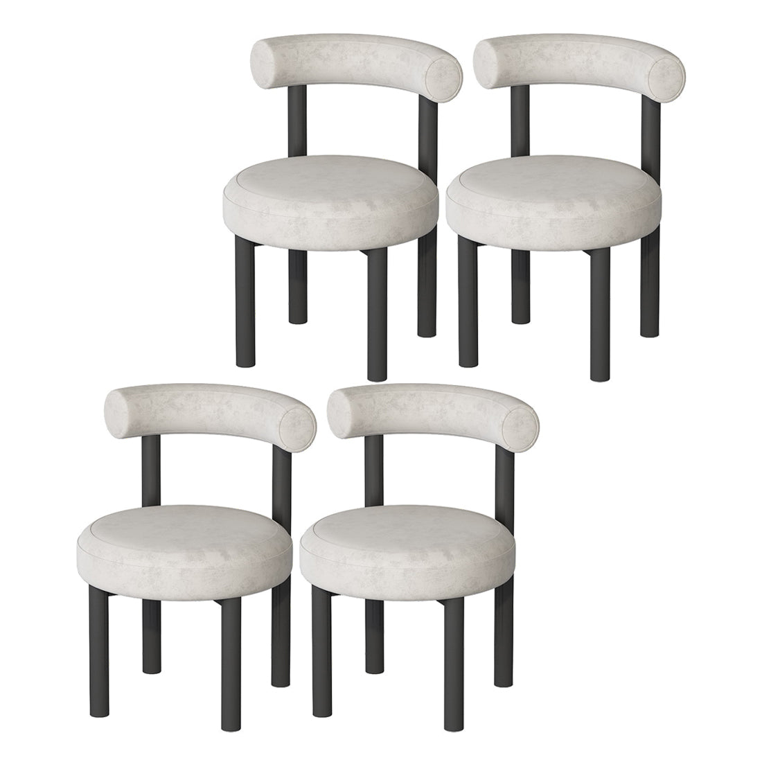 Silla lateral de terciopelo estilo diseñador, respaldo abierto, acabado mate, silla de comedor
