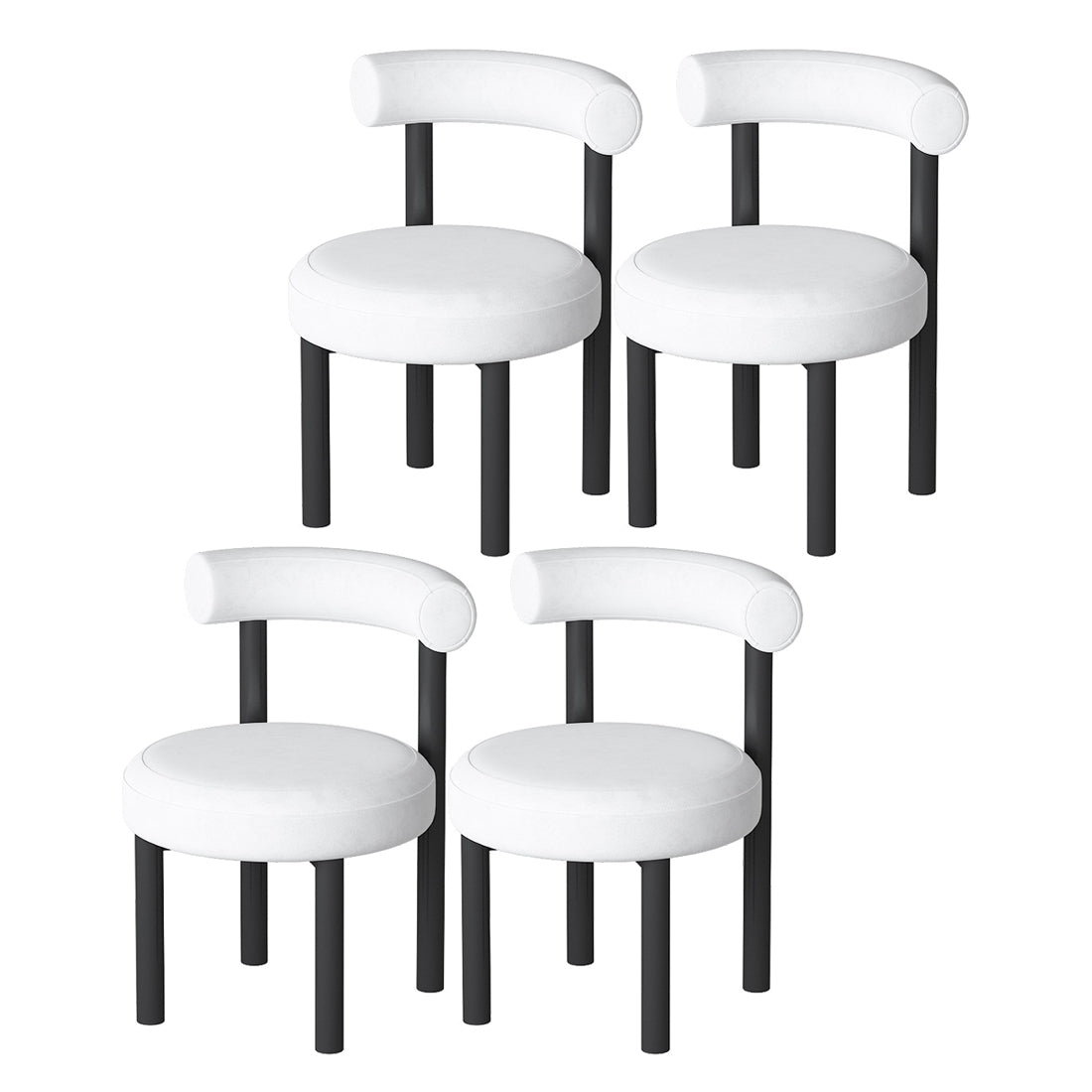 Silla lateral de terciopelo estilo diseñador, respaldo abierto, acabado mate, silla de comedor