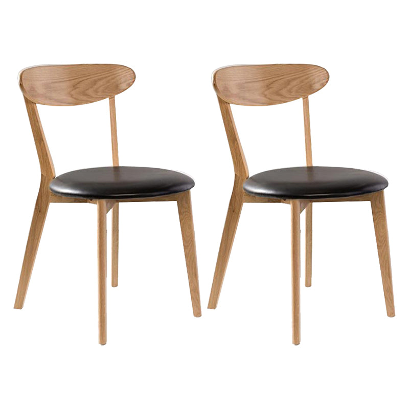 Sedia da pranzo contemporanea sedia senza bracciole opaco in legno massiccio sedia