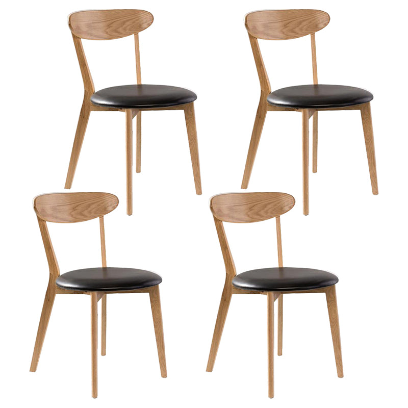 Sedia da pranzo contemporanea sedia senza bracciole opaco in legno massiccio sedia