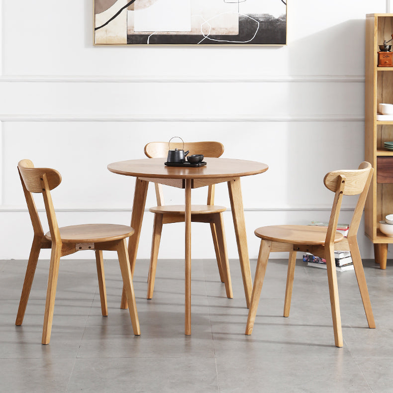 Sedia da pranzo contemporanea sedia senza bracciole opaco in legno massiccio sedia