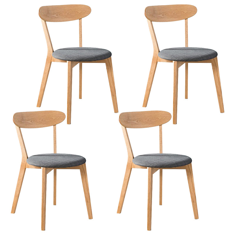 Sedia da pranzo contemporanea sedia senza bracciole opaco in legno massiccio sedia