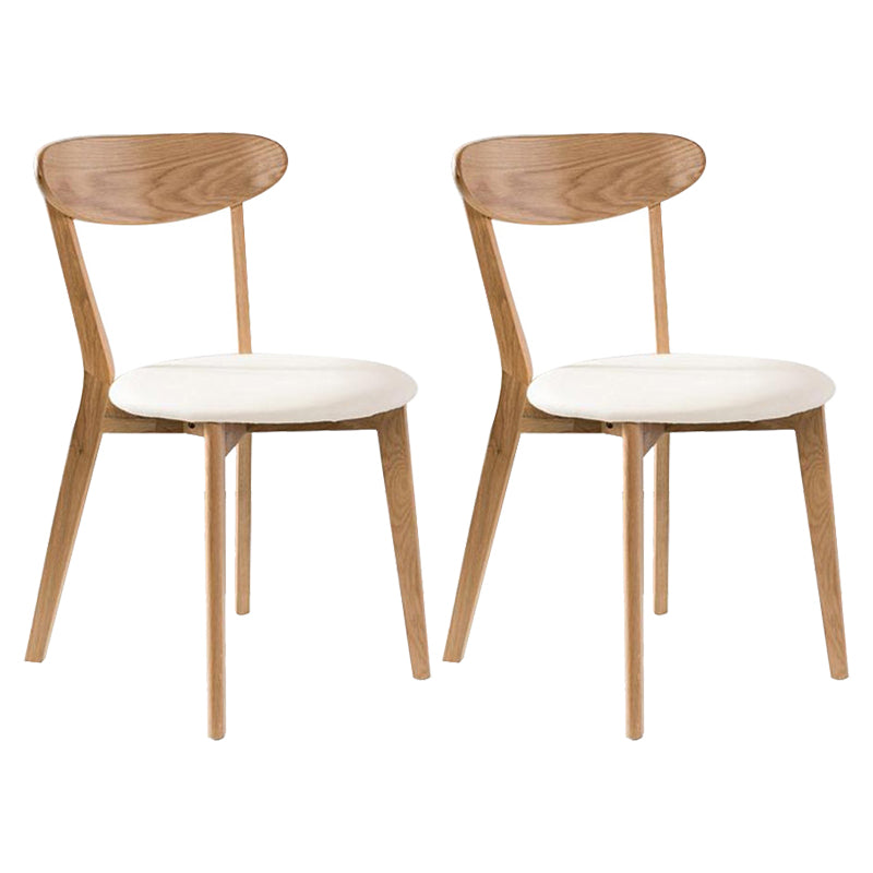 Sedia da pranzo contemporanea sedia senza bracciole opaco in legno massiccio sedia