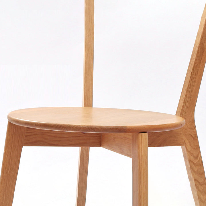 Sedia da pranzo contemporanea sedia senza bracciole opaco in legno massiccio sedia