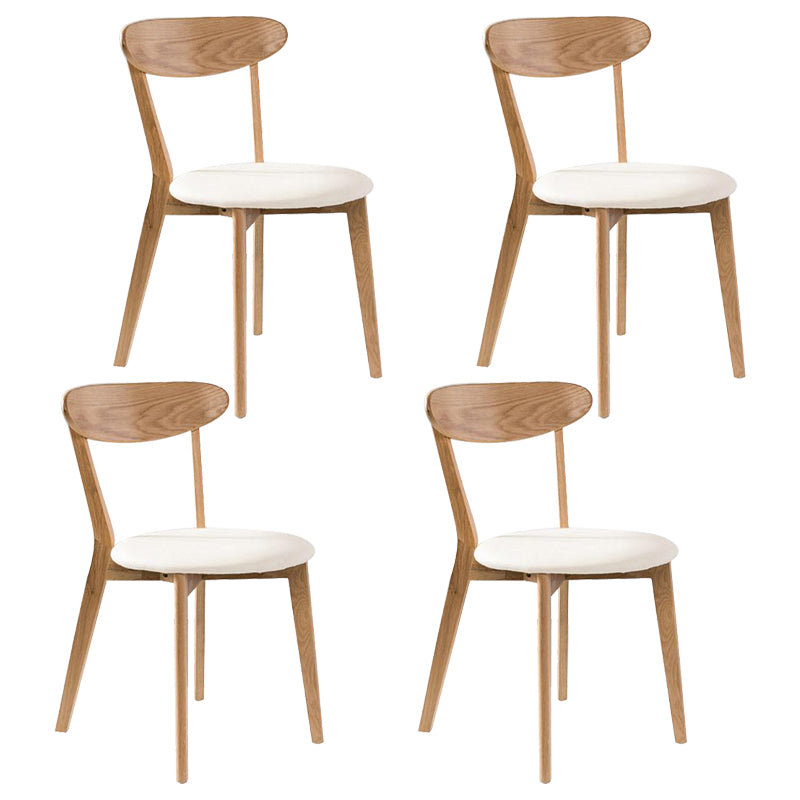 Sedia da pranzo contemporanea sedia senza bracciole opaco in legno massiccio sedia