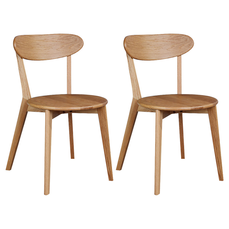 Sedia da pranzo contemporanea sedia senza bracciole opaco in legno massiccio sedia
