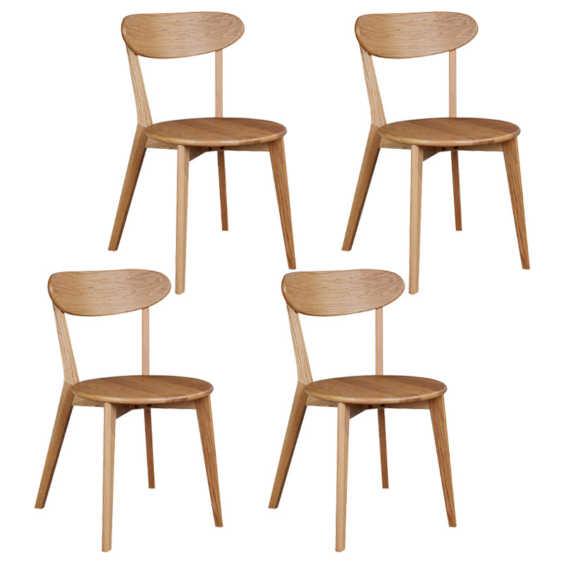 Sedia da pranzo contemporanea sedia senza bracciole opaco in legno massiccio sedia