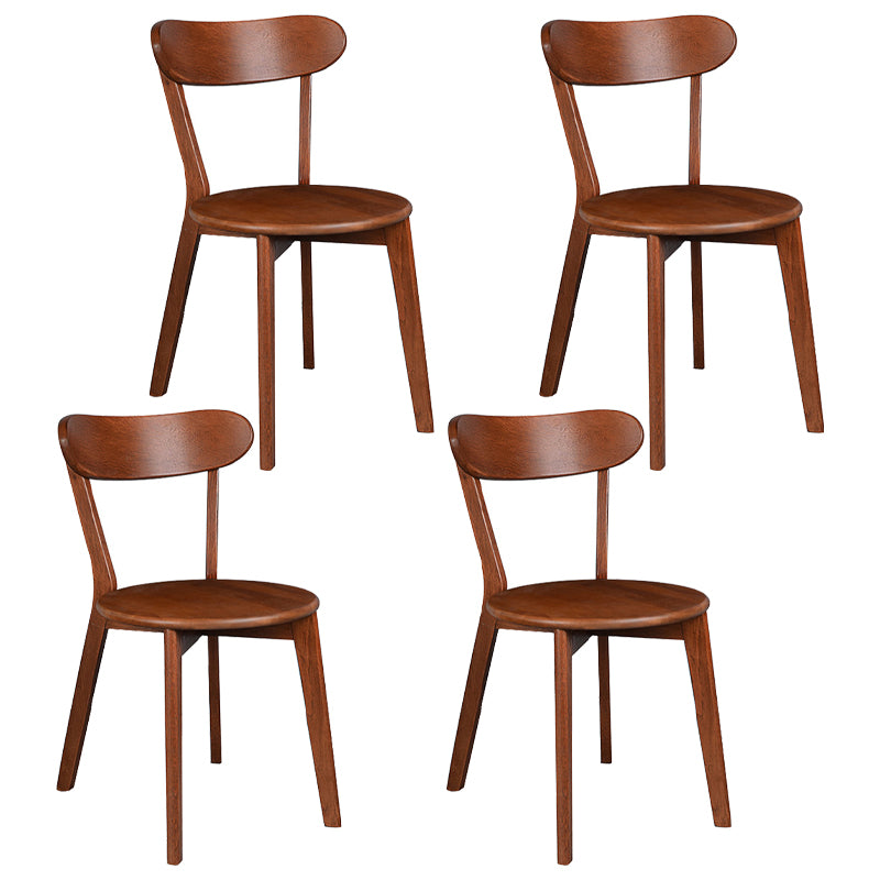 Sedia da pranzo contemporanea sedia senza bracciole opaco in legno massiccio sedia