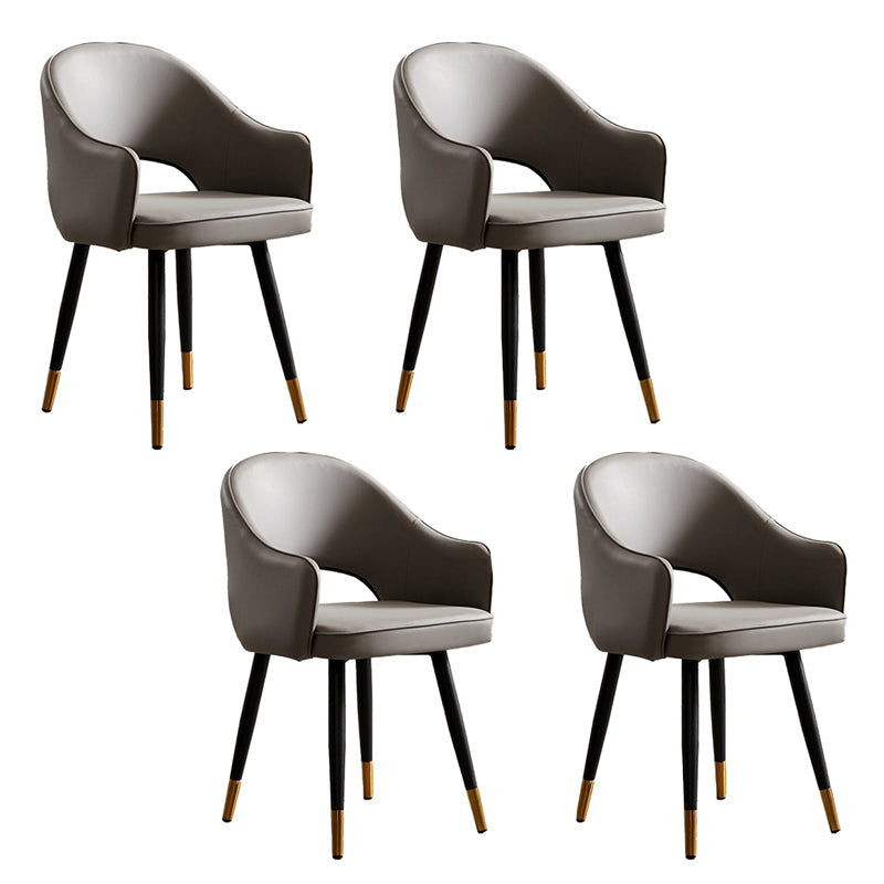 Sillas laterales de comedor con respaldo abierto de diseño escandinavo Sillas laterales tapizadas