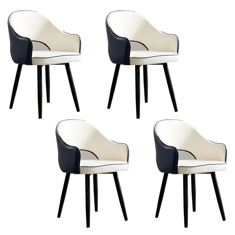 Sillas laterales de comedor con respaldo abierto de diseño escandinavo Sillas laterales tapizadas