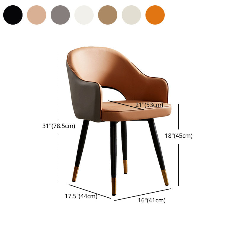 Sillas laterales de comedor con respaldo abierto de diseño escandinavo Sillas laterales tapizadas