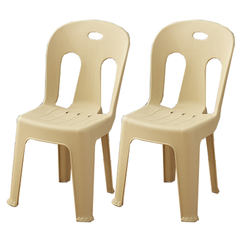 Moderne eetkamerstoel Plastic Dining Armloze zijstoelen