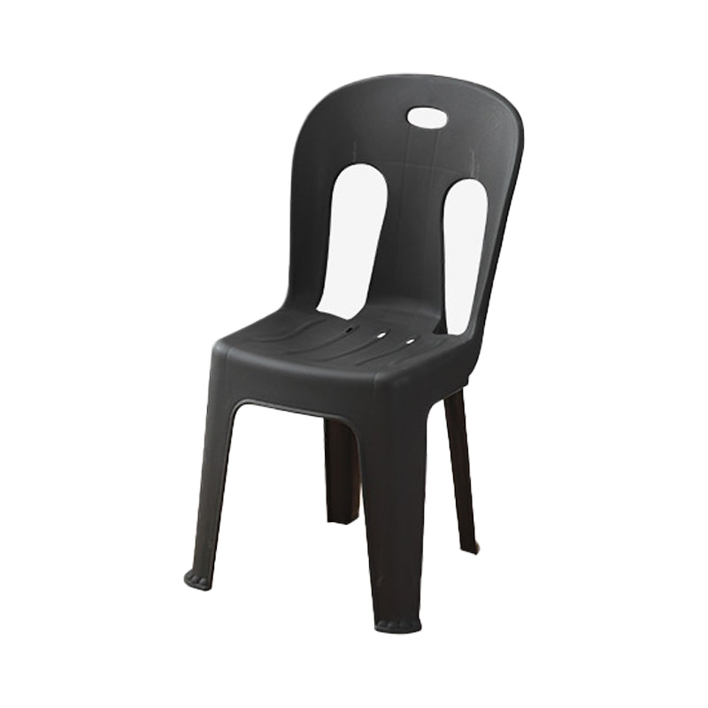 Moderne eetkamerstoel Plastic Dining Armloze zijstoelen