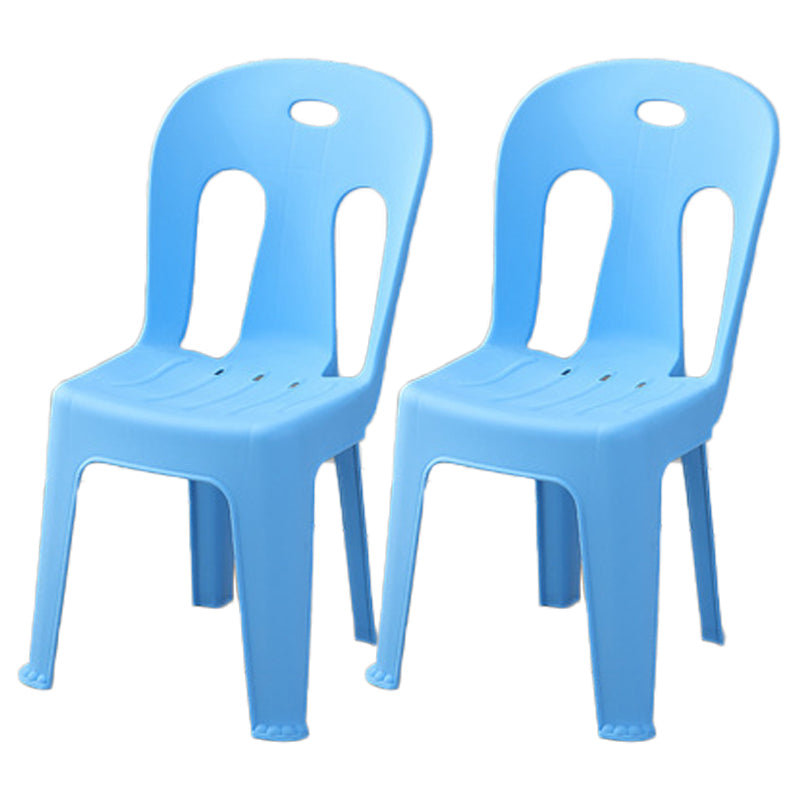 Moderne eetkamerstoel Plastic Dining Armloze zijstoelen