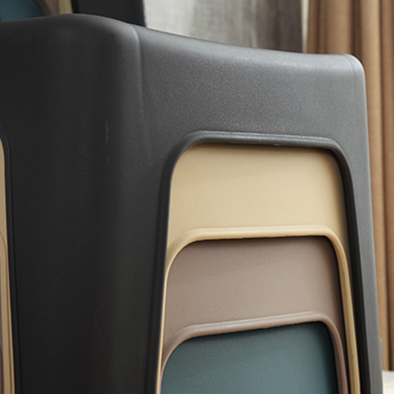 Moderne eetkamerstoel Plastic Dining Armloze zijstoelen